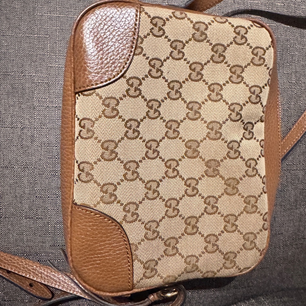 Gucci Brown and Tan Crossbody Bag